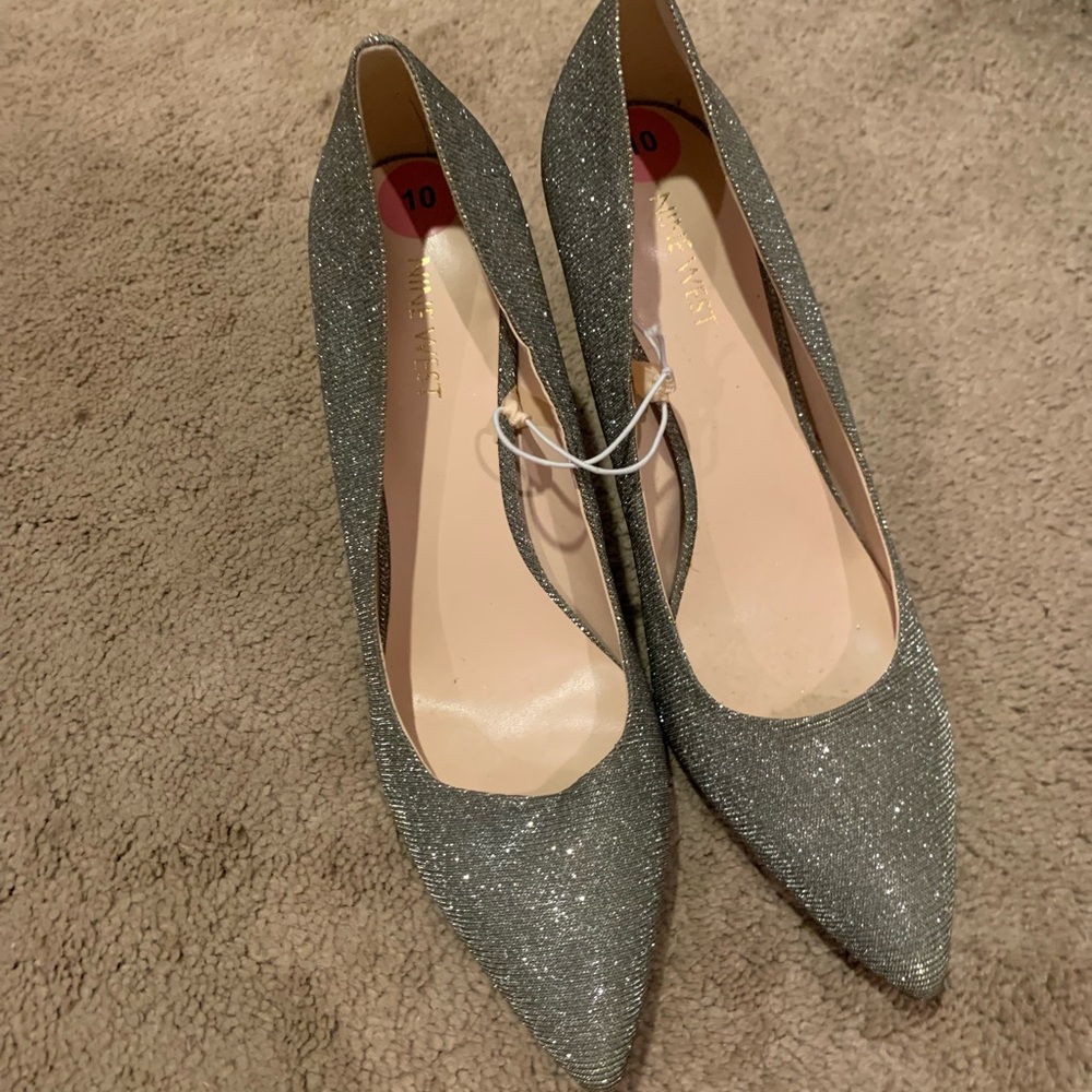 Sparkly Nine West high heel shoes